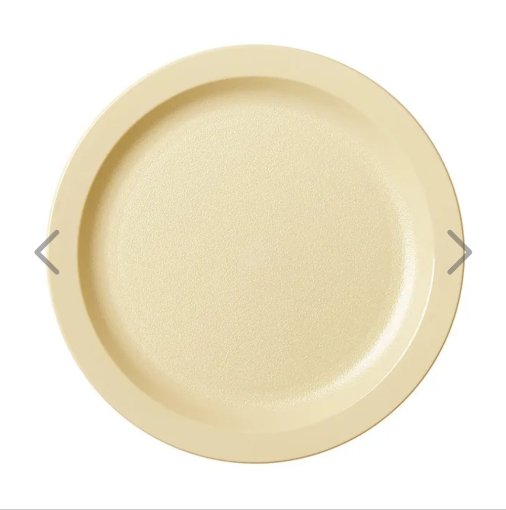 20 Canbro 10 1/4" Round Melamine Dinner Plates Tan